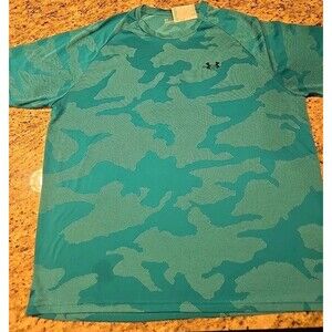 Men's Under Armour Camo T Shirt Heat Gear Loose Fit Short Sleeve size 3XL